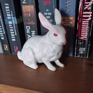 Lefton Pink-Eyed White Rabbit Figurine
